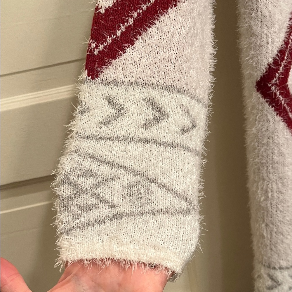 Pinklicious Cozy Red and white Women’s Sweater NWT size small - Picture 7 of 10